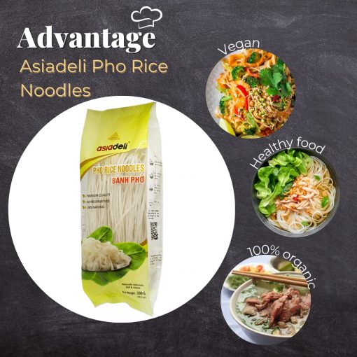 Asiadeli Pho Rice Noodles, Premium Rice Stick Noodles, Banh Pho Noodles - 10.5 oz. - Image 6